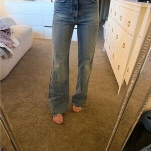 Zara Women's Flare Blue Jeans